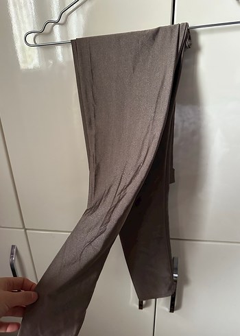 s Beden Zara Kahverengi parlak kadın tayt