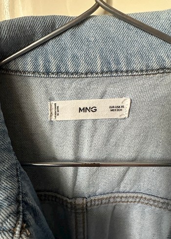 Mango Düğmeli Mavi Denim Kadın Tulum - Görsel 3