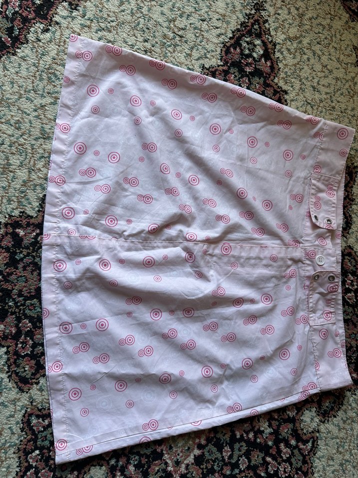 Düğmeli Pembe Mini  Etek - Görsel 4