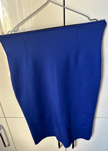 Lacivert kalem etek önü desenli - Görsel 5