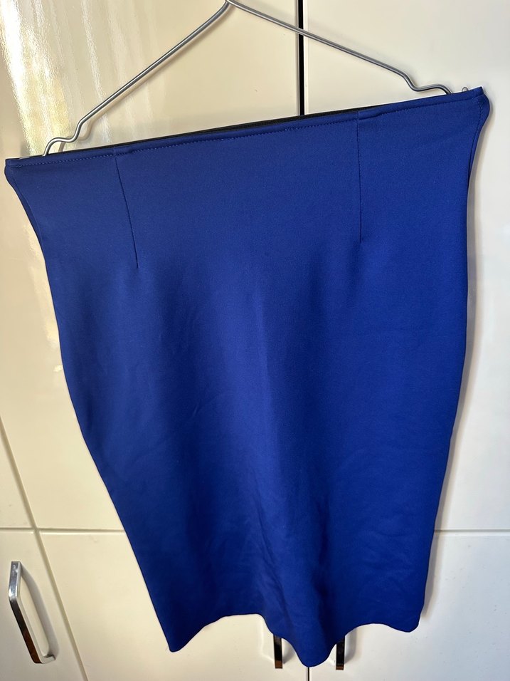 Lacivert kalem etek önü desenli - Görsel 5