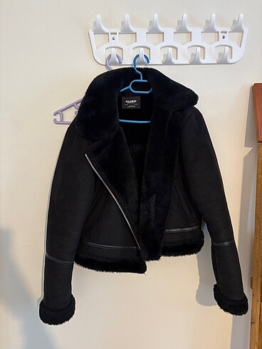 Stradivarius Crop Suni Yün Astarlı Mont