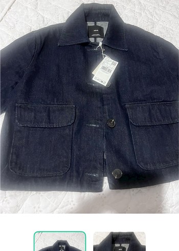 Mango Koyu Lacivert Denim Ceket