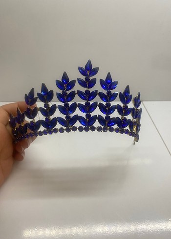 Koyu Mavi Pul Detaylı Kadın Saç Tacı - Görsel 2