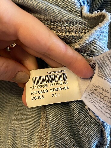 Mavi jean kot ceket - Görsel 5