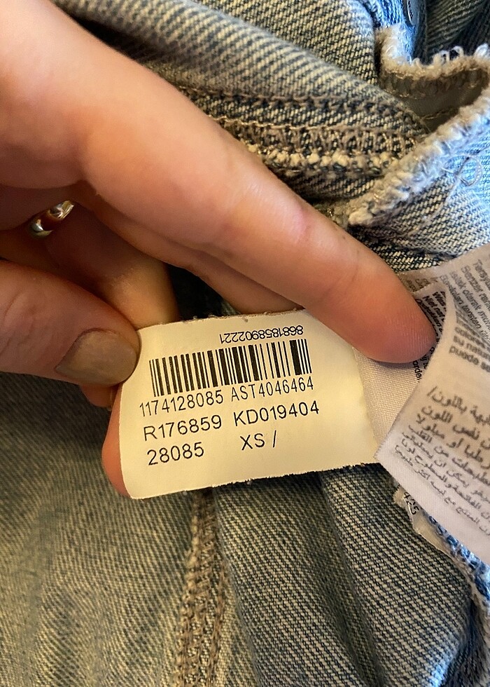 Mavi jean kot ceket - Görsel 5