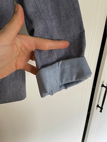 Bershka marka, kısa blazer ceket keten - Görsel 3