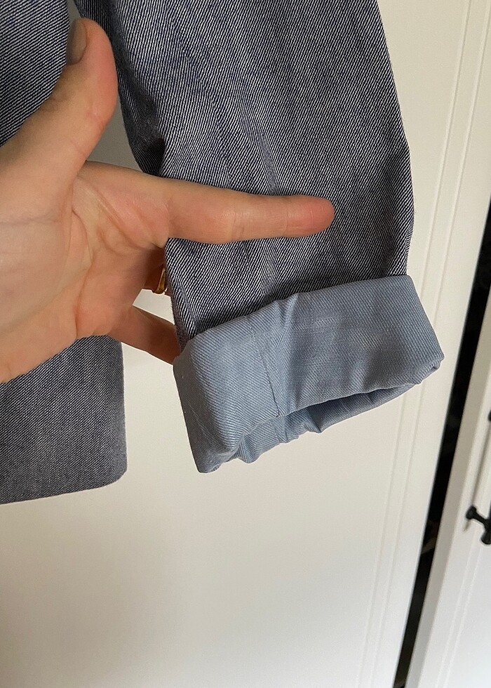 Bershka marka, kısa blazer ceket keten - Görsel 3