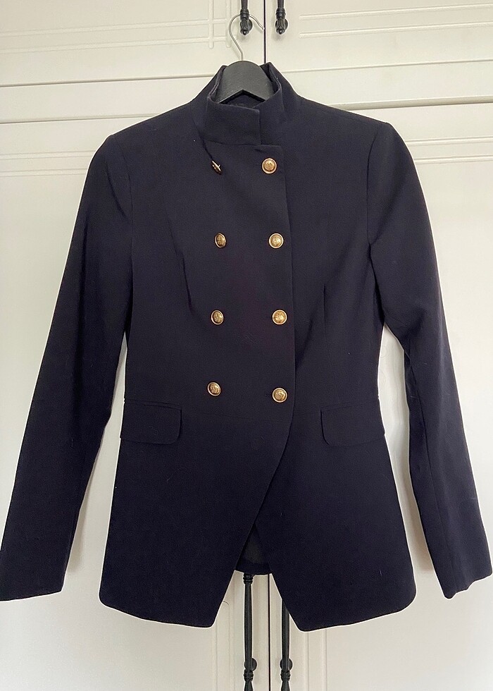 Zara lacivert blazer ceket - Görsel 3
