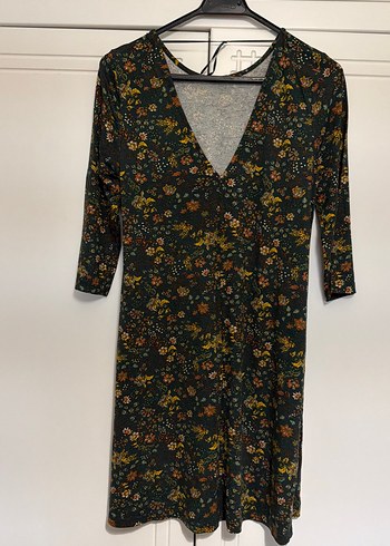 Çiçek Desenli Fakir Kollu Mini Bohem Elbise Pull&Bear - Görsel 4