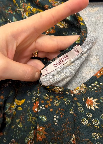 Çiçek Desenli Fakir Kollu Mini Bohem Elbise Pull&Bear - Görsel 6