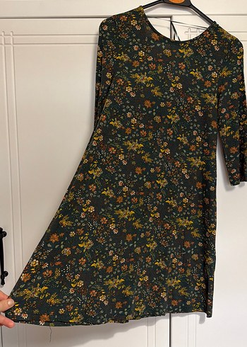 Çiçek Desenli Fakir Kollu Mini Bohem Elbise Pull&Bear - Görsel 2