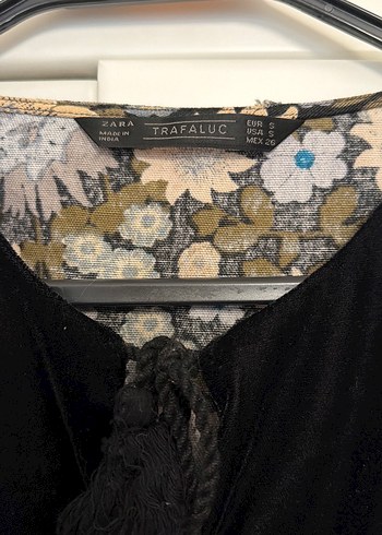 Düğmeli V Yaka Bohem Mini Elbise ZARA - Görsel 3