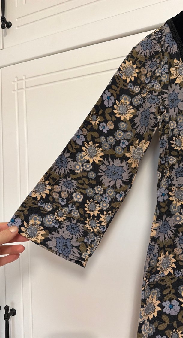 Düğmeli V Yaka Bohem Mini Elbise ZARA - Görsel 4