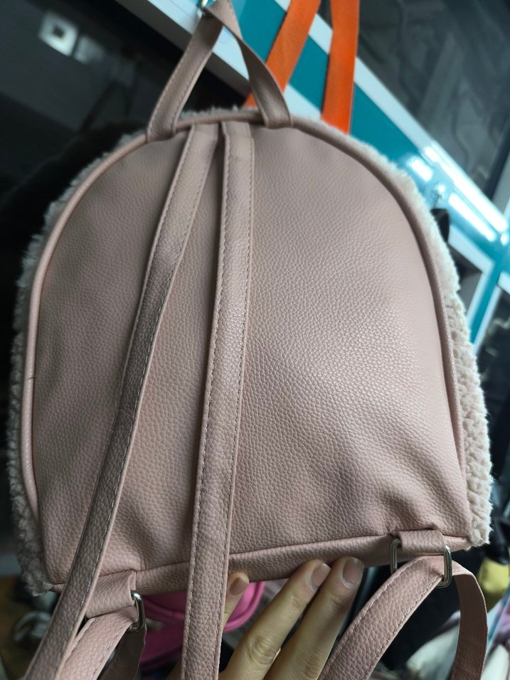 Pembe Peluş çocuk Sırt Çantası - Görsel 3