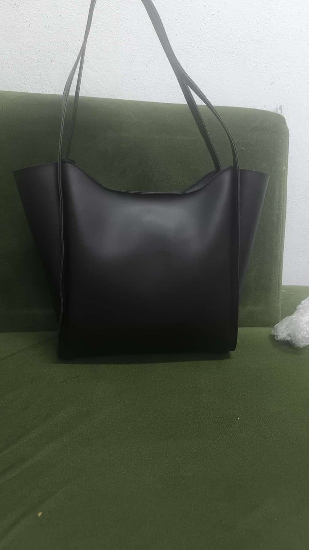 Deri Siyah Minimalist Kadın Çanta - Görsel 2