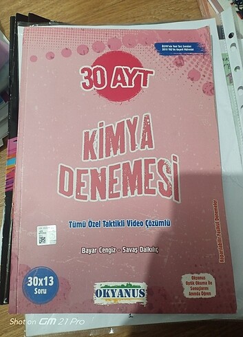 3D Ayt kimya denemesi