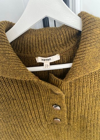 Kahverengi Triko Yakalı Kadın Süveter - Görsel 2