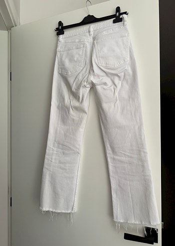 Zara Beyaz Kadın Pantolon, Normal Boy, Regular Fit