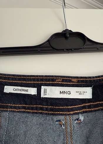 36 Beden Lacivert Beli Saran Boru Paça Kot Pantolon