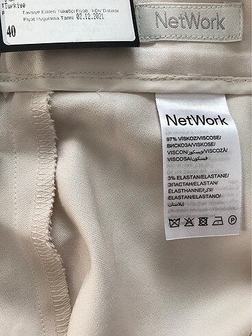 m Beden beyaz Renk Network krem etek
