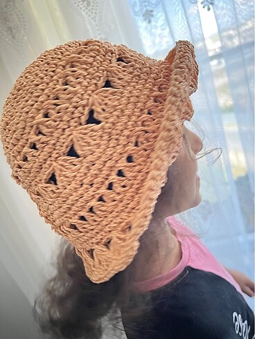 Beden camel Renk Mango buchet hasır şapka