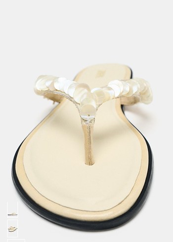 Zara boncuklu parmak arası terlik - Görsel 2