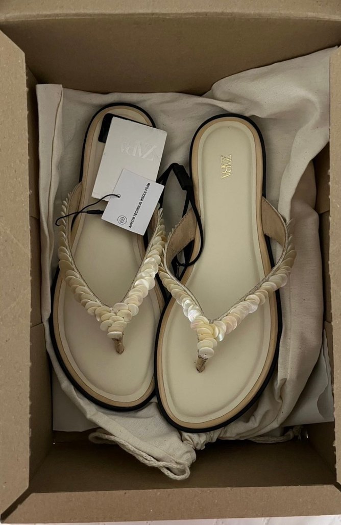 Zara boncuklu parmak arası terlik - Görsel 5