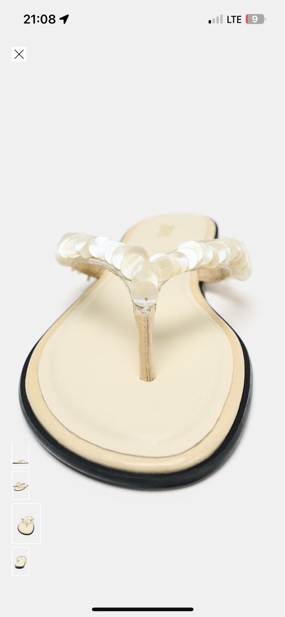 Zara boncuklu parmak arası terlik - Görsel 2