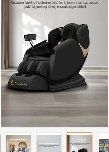 Ensiga Luxury ısıtmalı profesyonel masaj koltuğu - Görsel 4