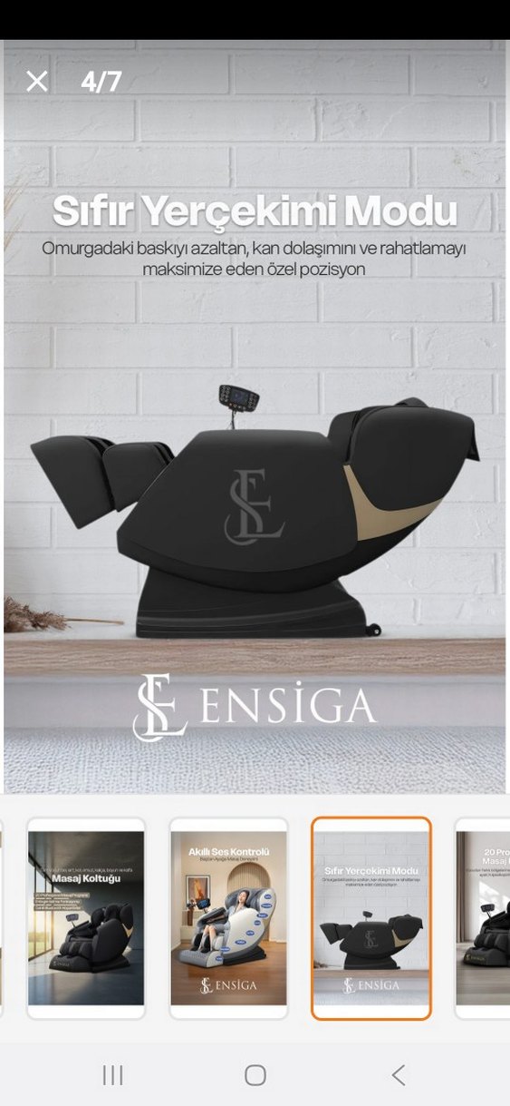 Ensiga Luxury ısıtmalı profesyonel masaj koltuğu - Görsel 3