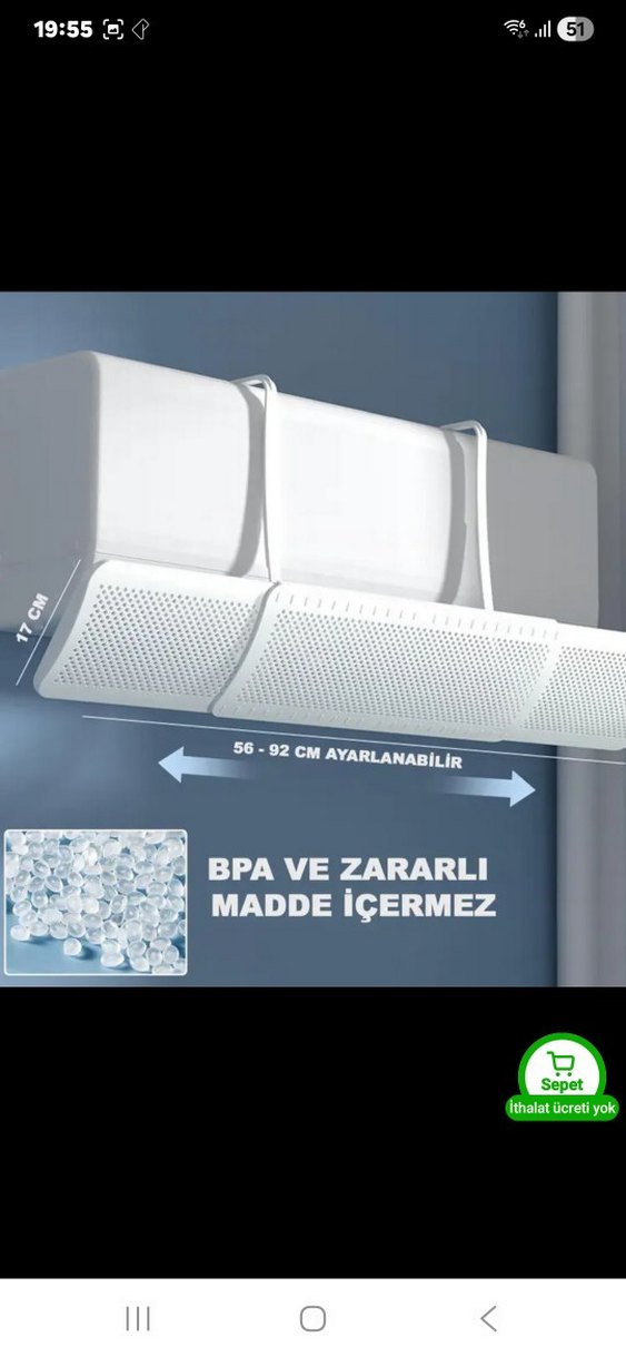 Klima önü hava dağıtıcı - Görsel 2