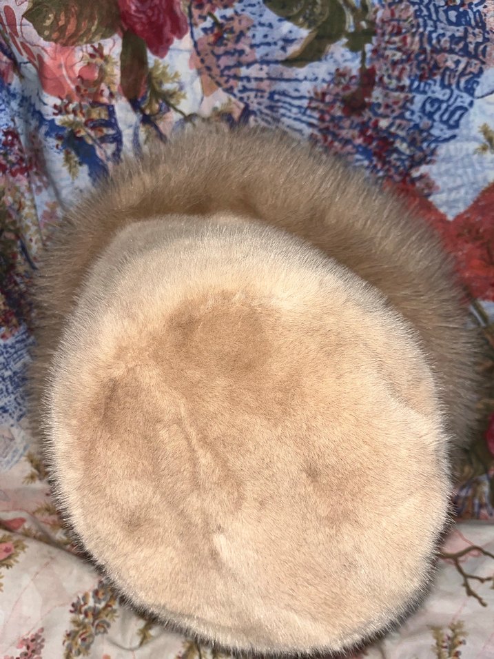 Bej Kürklü Kadın Bucket Şapka - Görsel 4