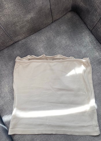 xs Beden beyaz Renk straplez bluz