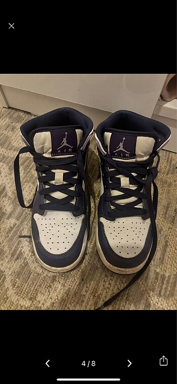 37,5 Beden mor Renk Air Jordan 1 mid blueberry
