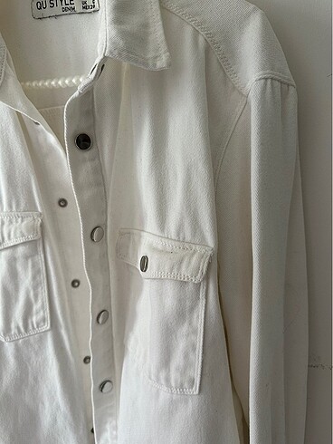 universal Beden Beyaz kot ceket