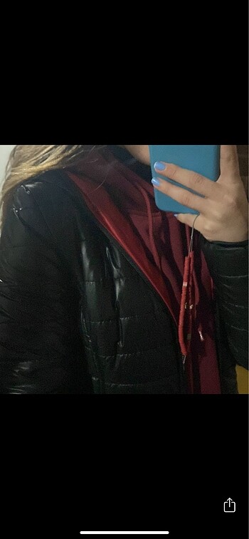 m Beden Siyah şişme mont