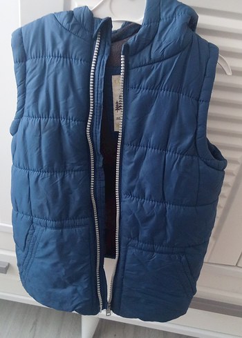 LC Waikiki Erkek Çocuk Mavi Fermuarlı Yelek