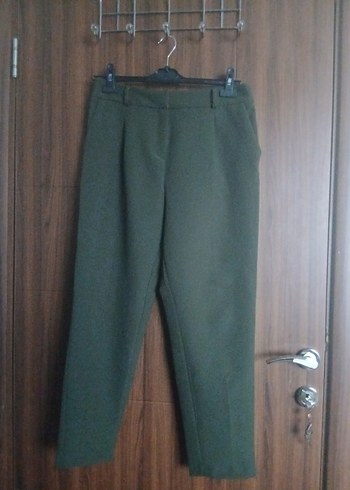 Koton haki kadın kumaş pantolon