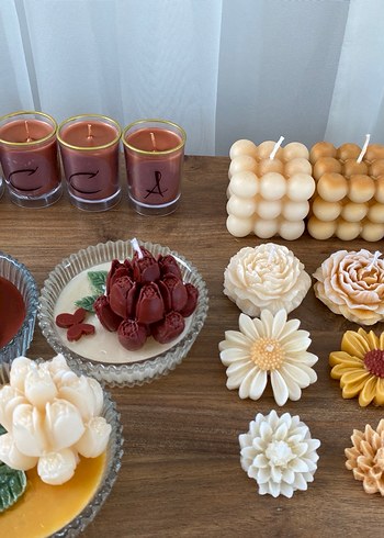 Zara Home Renkli Pastel Çiçek Mum Aranjmanı
