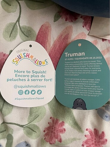  Beden Orijinal squishmallows truman