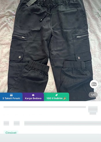 Banana Republic Kadın Siyah Kemerli Salaş Kumaş Pantolon - Görsel 5