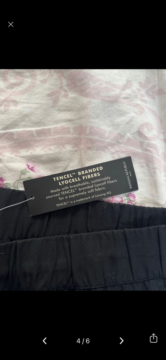 Banana Republic Kadın Siyah Kemerli Salaş Kumaş Pantolon - Görsel 4