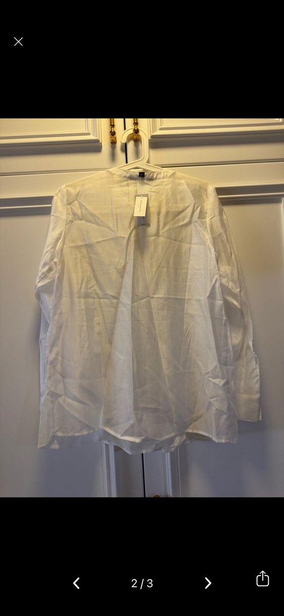 Banana Republic Düğmeli Beyaz Keten Kadın Gömlek - Görsel 2