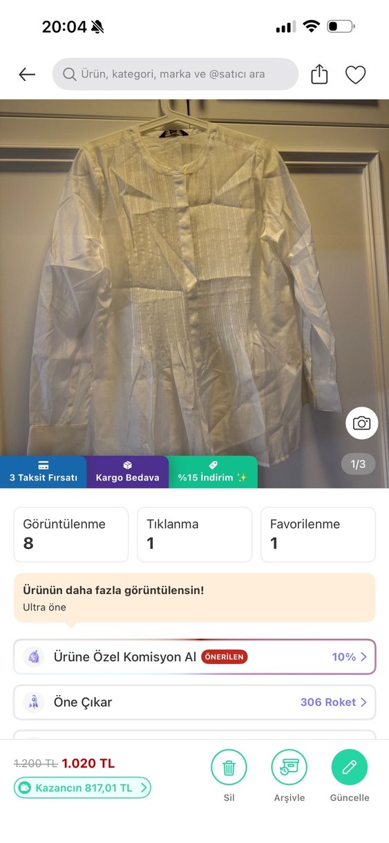 Banana Republic Düğmeli Beyaz Keten Kadın Gömlek - Görsel 4