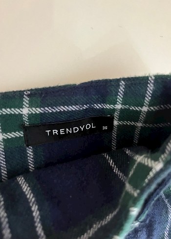 Yeşil Ekose kadın etek- Trendyol - Görsel 2