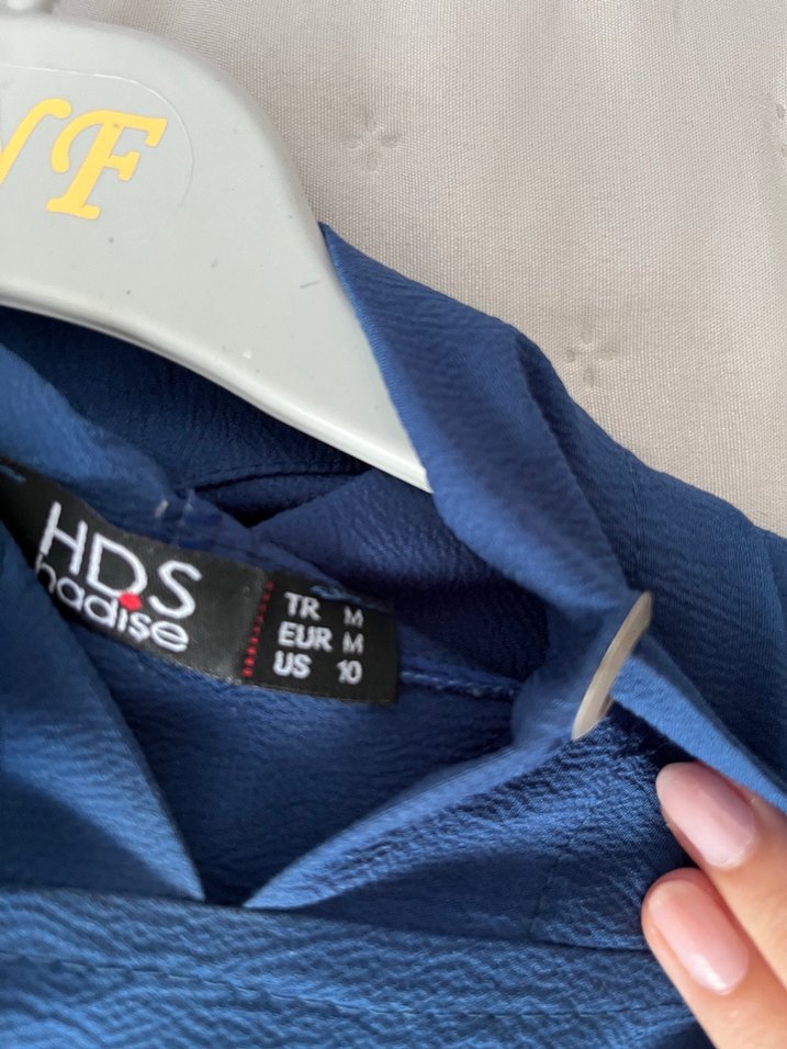 Düğmeli Mavi  Tunik - Görsel 2