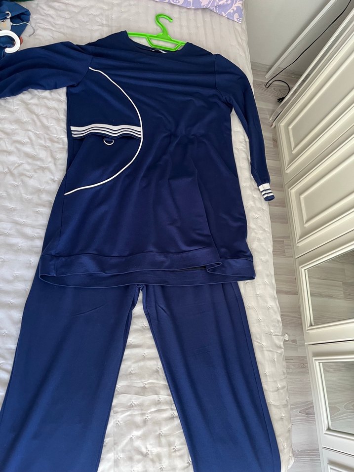 Lacivert Kadın Eşofman Takımı Midi Boy - Görsel 2