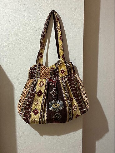 kilim desen etnik bohem omuz çantası
