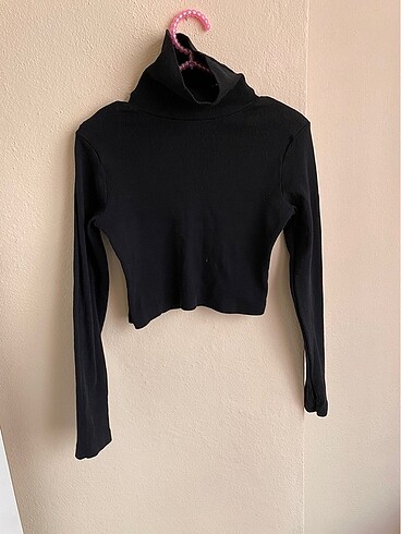 Trendyol & Milla trendyol balıkçı yaka parmak detaylı fitilli crop bluz